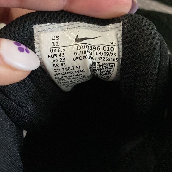 NEW-Nike-Alpha Huarache Elite 4 FastpitchTurf Shoes Black & White-womens Size 11 - Picture 9 of 16